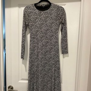 Express sheer long sleeved midi dress